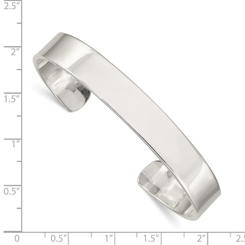 Curata 925 Sterling Silver Solid 9.75mm Polished Engravable Cuff Bangle Bracelet sold by Zulily product image thumbnail 2