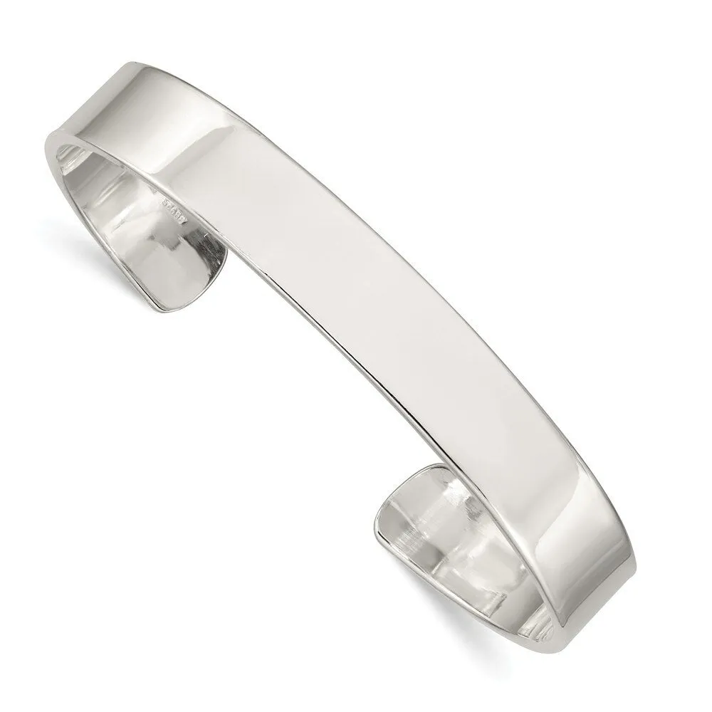 Curata 925 Sterling Silver Solid 9.75mm Polished Engravable Cuff Bangle Bracelet sold by Zulily