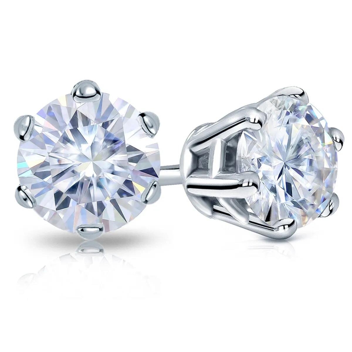 Auriya 1ctw Round Moissanite Stud Earrings 14k Gold - 5 mm sold by Zulily
