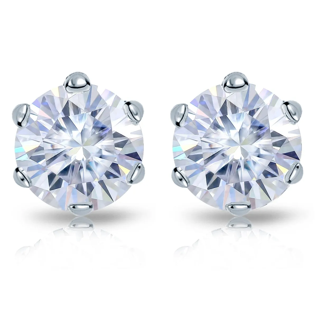 Auriya 1ctw Round Moissanite Stud Earrings 14k Gold - 5 mm sold by Zulily product image thumbnail 4