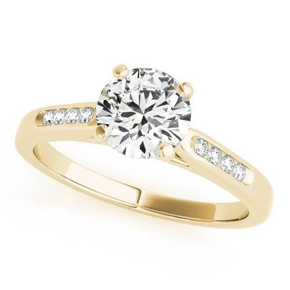 Auriya Classic 2ct Round Moissanite and Diamond Engagement Ring 1/10ctw 14K Gold sold by Zulily product image thumbnail 2