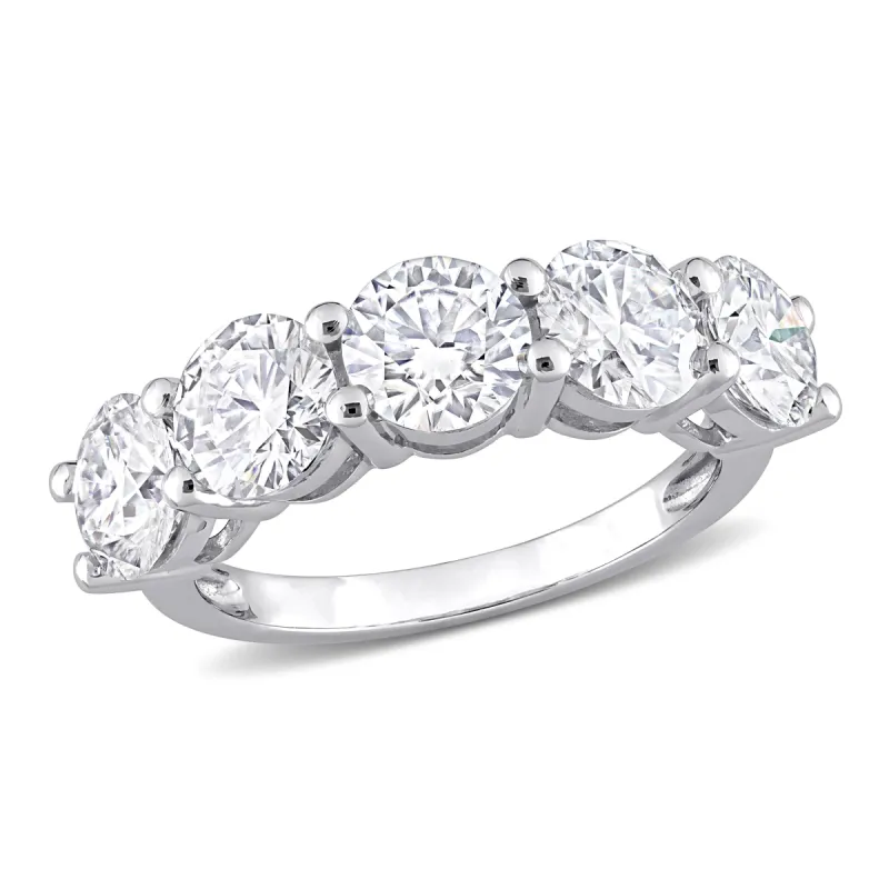 Miadora 4ct DEW Created Moissanite Semi Eternity Band in 10k White Gold sold by Zulily