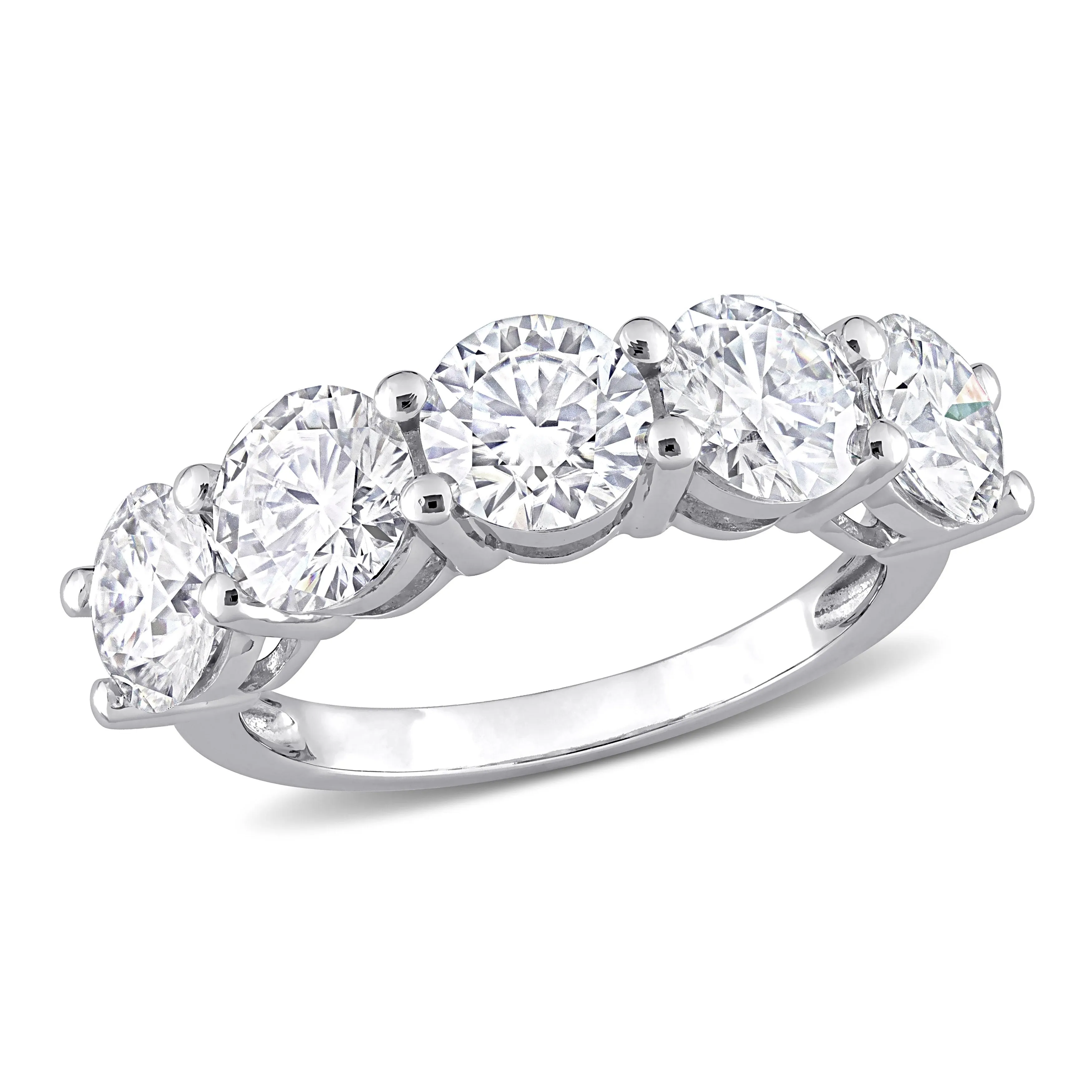 Miadora 4ct DEW Created Moissanite Semi Eternity Band in 10k White Gold sold by Zulily