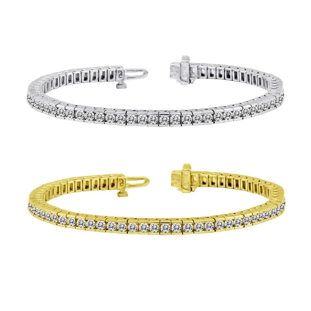 14k Gold 2 1/2ct TDW Channel Set 7-inch Diamond Tennis Bracelet by Auriya sold by Zulily product image thumbnail 4