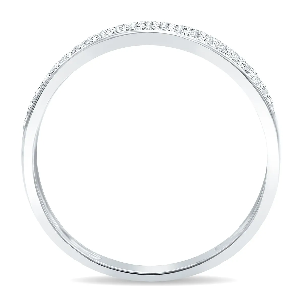 Women's 1/3 Carat TW Round Diamond Rave Wedding Band in 10K White Gold sold by Zulily product image thumbnail 3