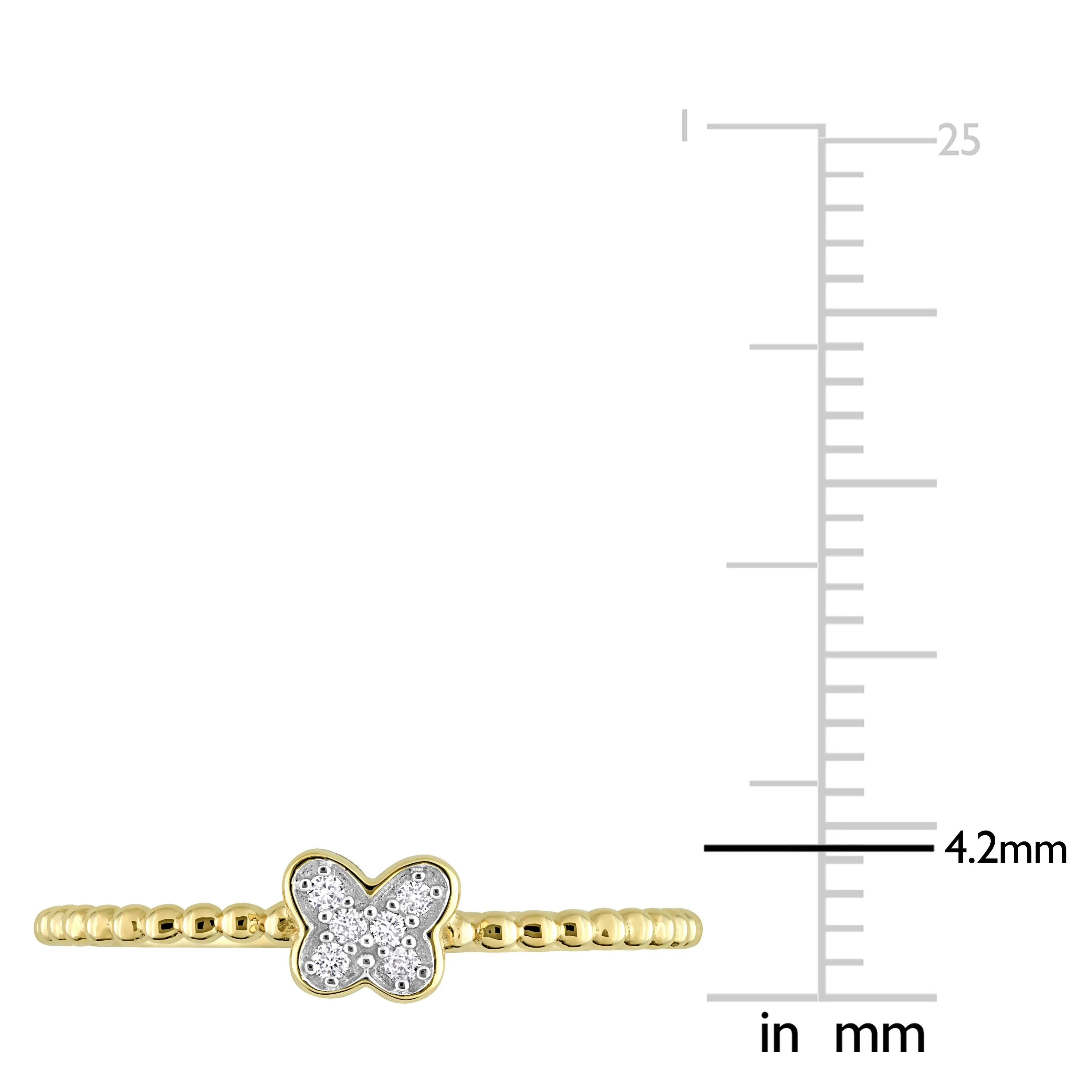 Miadora Diamond Accent Butterfly Ring in 14k Yellow Gold sold by Zulily product image thumbnail 3