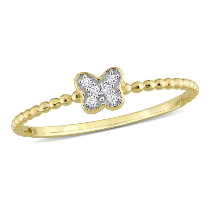 Miadora Diamond Accent Butterfly Ring in 14k Yellow Gold sold by Zulily