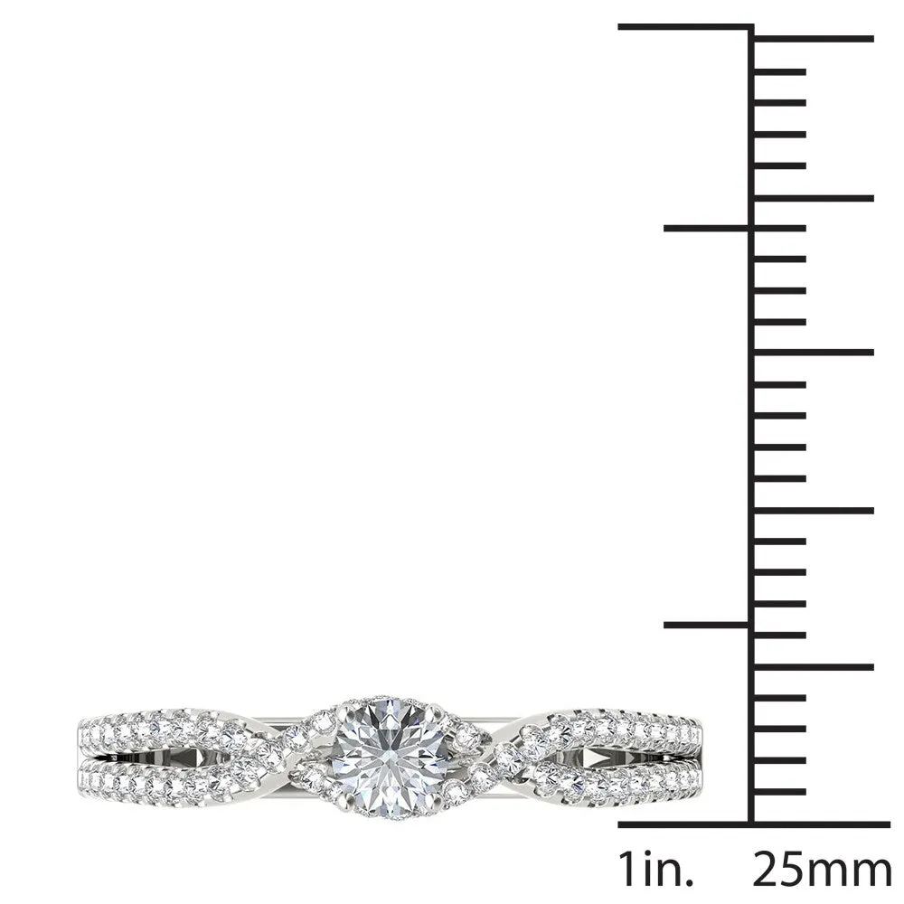 De Couer 10k White Gold 2/5ct TDW Diamond Classic Split-Shank Engagement Ring sold by Zulily product image thumbnail 4