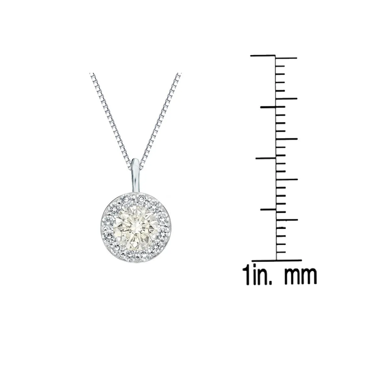 Auriya 1 carat TW Round Halo Diamond Necklace 14k Gold sold by Zulily product image thumbnail 5