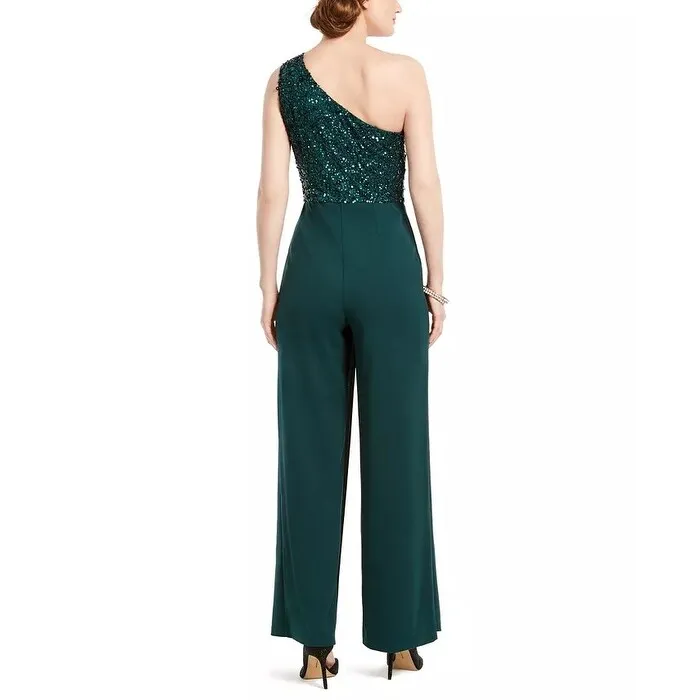 Adrianna Papell Women's Beaded Crepe Jumpsuit Green Size 4 Petite - 4 P sold by Zulily product image thumbnail 2
