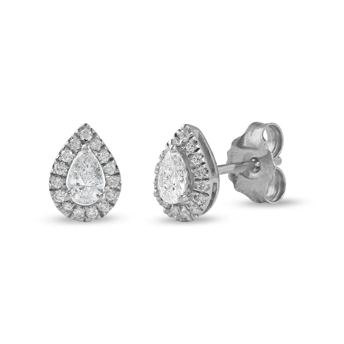 Drop Shape Pear Diamond Halo Earrings in 10k Gold by DeCouer sold by Zulily product image thumbnail 5