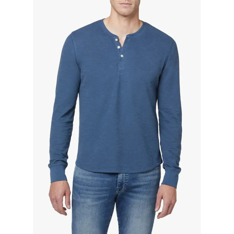 Joe's Jeans Men's Essential Cotton Double Face Thermal Henley Shirt Blue Size Small made by Joe's Jeans