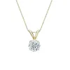 Auriya 18-karat Gold 0.50ctw Round Solitaire Lab Grown Diamond Necklace 4-Prong Basket (F-G VS) - 0.5 sold by Zulily
