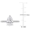 Created Forever 2 1/6ct TDW Lab-Grown Diamond and Tsavorite Accent Engagement Ring in 14k White Gold sold by Zulily