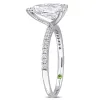 Created Forever 2 1/6ct TDW Lab-Grown Diamond and Tsavorite Accent Engagement Ring in 14k White Gold sold by Zulily