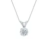 Auriya 18-karat Gold 0.50ctw Round Solitaire Lab Grown Diamond Necklace 4-Prong Basket (F-G VS) - 0.5 sold by Zulily