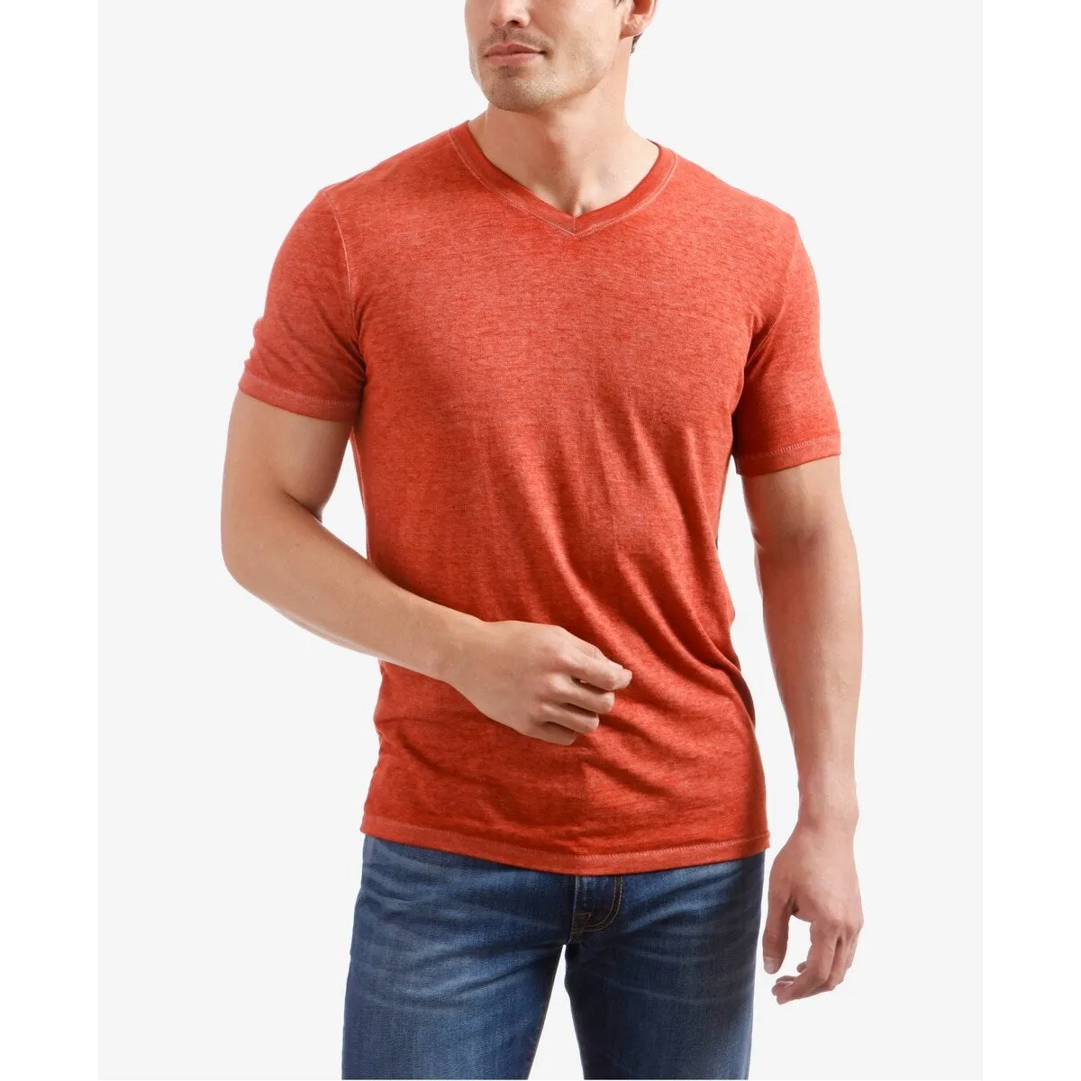 Lucky Brand Men's Burnout V Neck Short Sleeve T-Shirt Red Size Medium sold by Zulily product image thumbnail 2