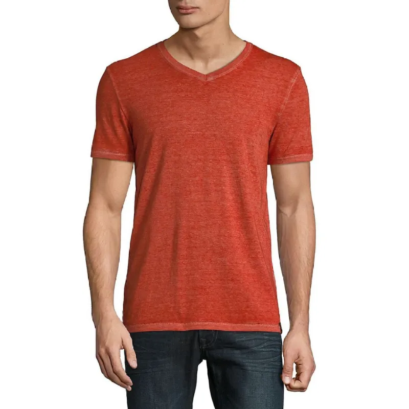 Lucky Brand Men's Burnout V Neck Short Sleeve T-Shirt Red Size Medium sold by Zulily