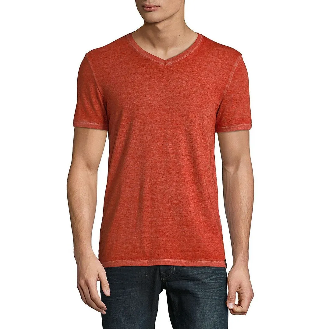 Lucky Brand Men's Burnout V Neck Short Sleeve T-Shirt Red Size Medium sold by Zulily