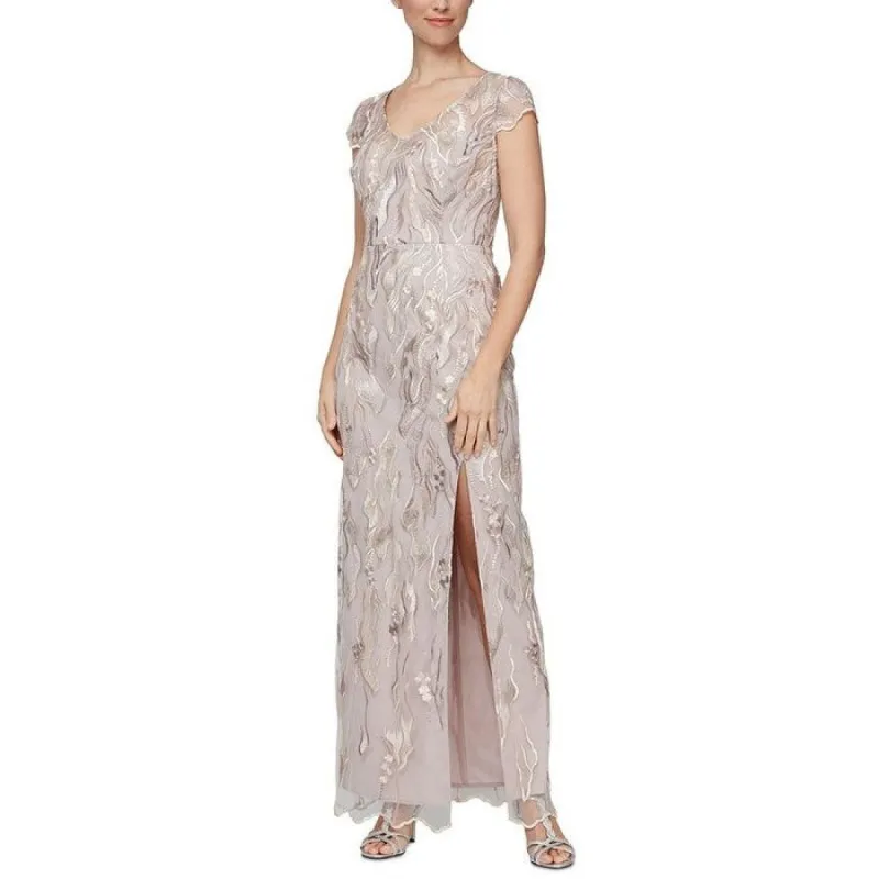 Alex & Eve Women's Embroidered Column Gown Pink Size 12 sold by Zulily
