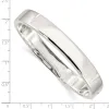 Curata 925 Sterling Silver 7" 9.75mm Polished Flat Edge Hinged Bangle Bracelet sold by Zulily