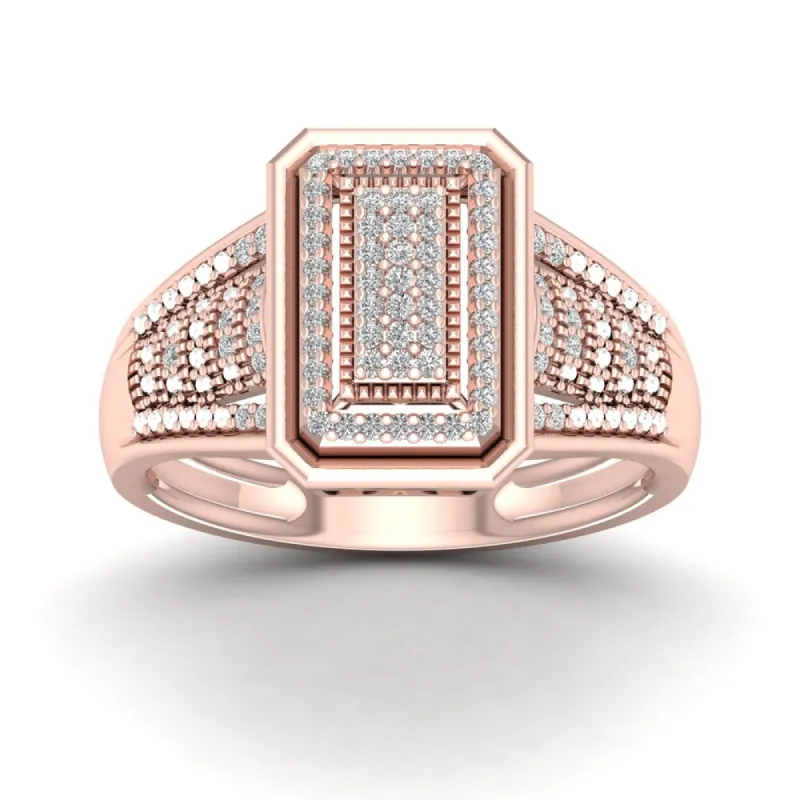 De Couer 1/5ct TDW Diamond Cluster Ring - Pink sold by Zulily