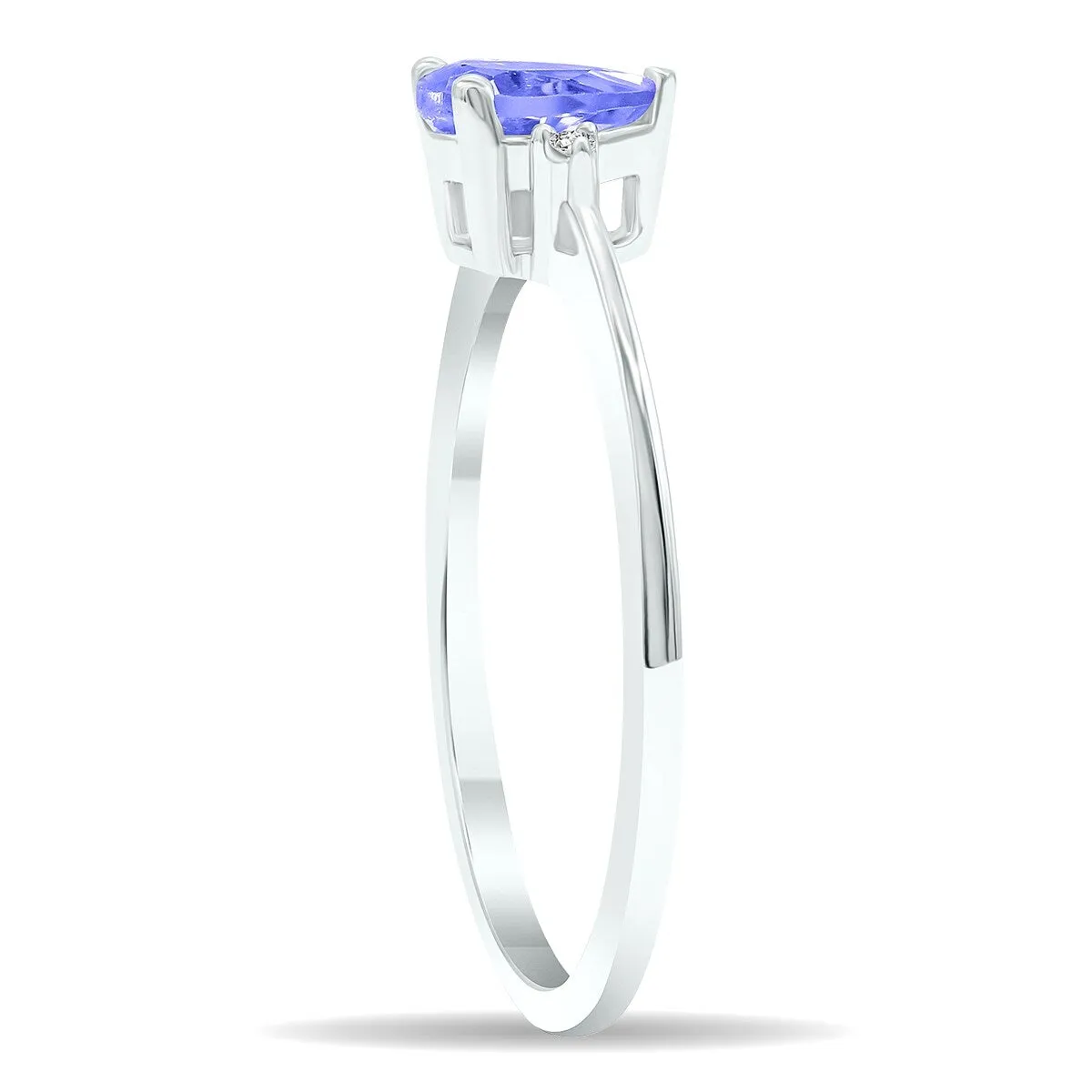 Women's Tanzanite and Diamond Classic Band in 10K White Gold sold by Zulily product image thumbnail 3