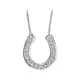 14k White Gold Diamond HorseShoe Pendant sold by Zulily