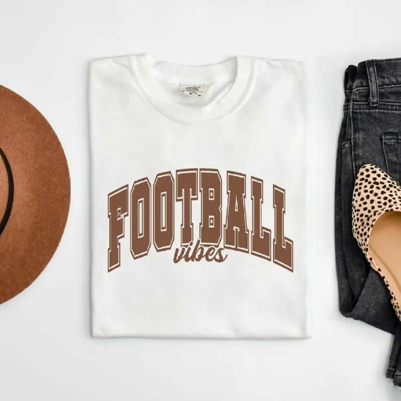Varsity Football Vibes Garment Dyed Tee sold by Zulily