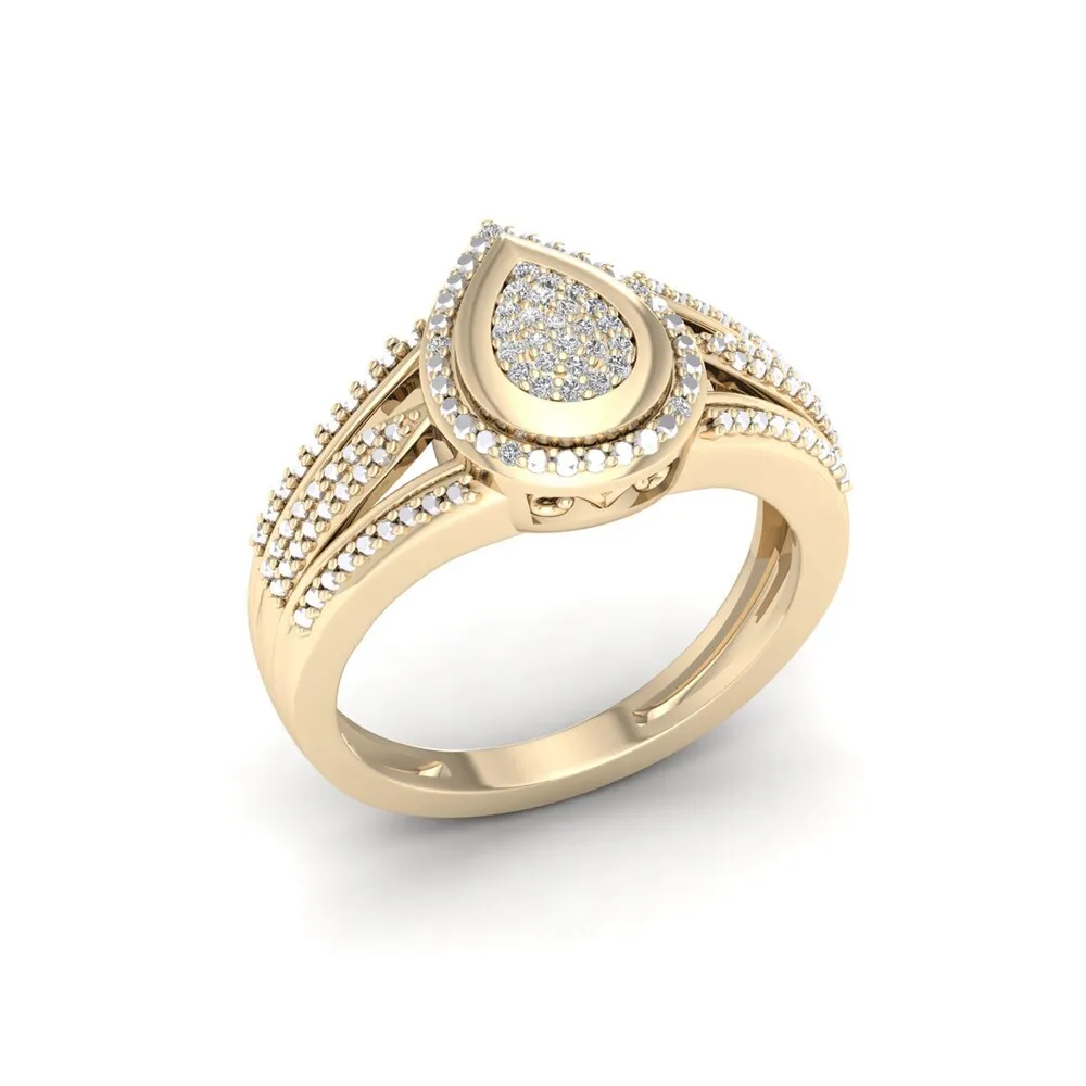 De Couer 1/10ct TDW Diamond Engagement Ring - Yellow sold by Zulily product image thumbnail 2