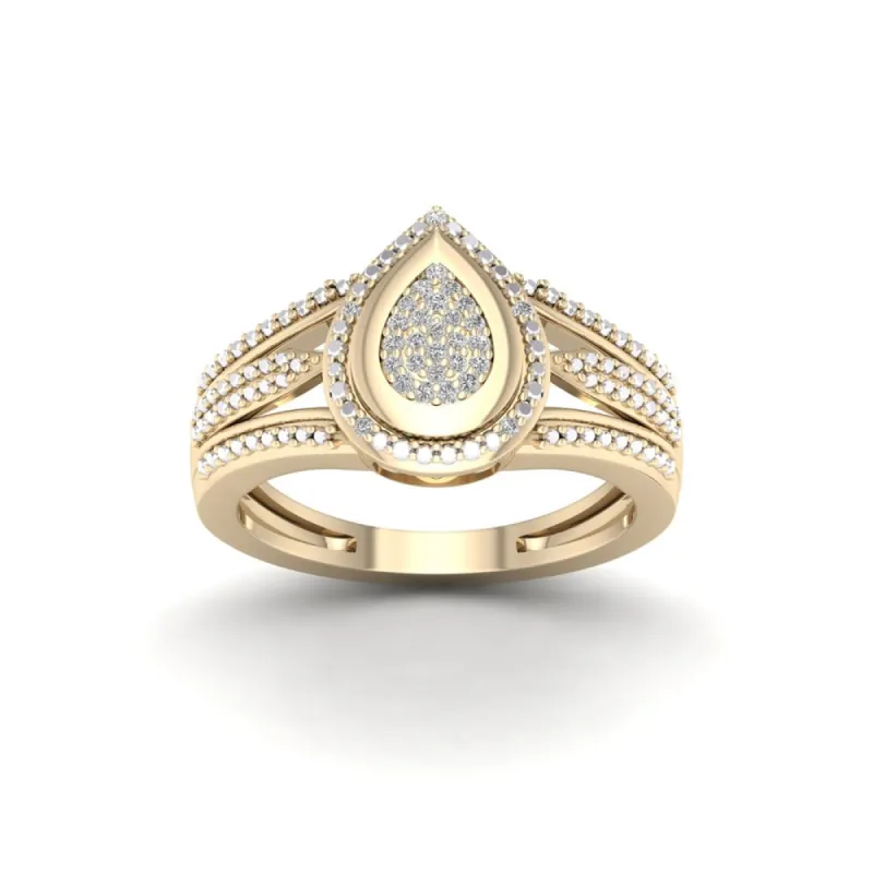 De Couer 1/10ct TDW Diamond Engagement Ring - Yellow sold by Zulily