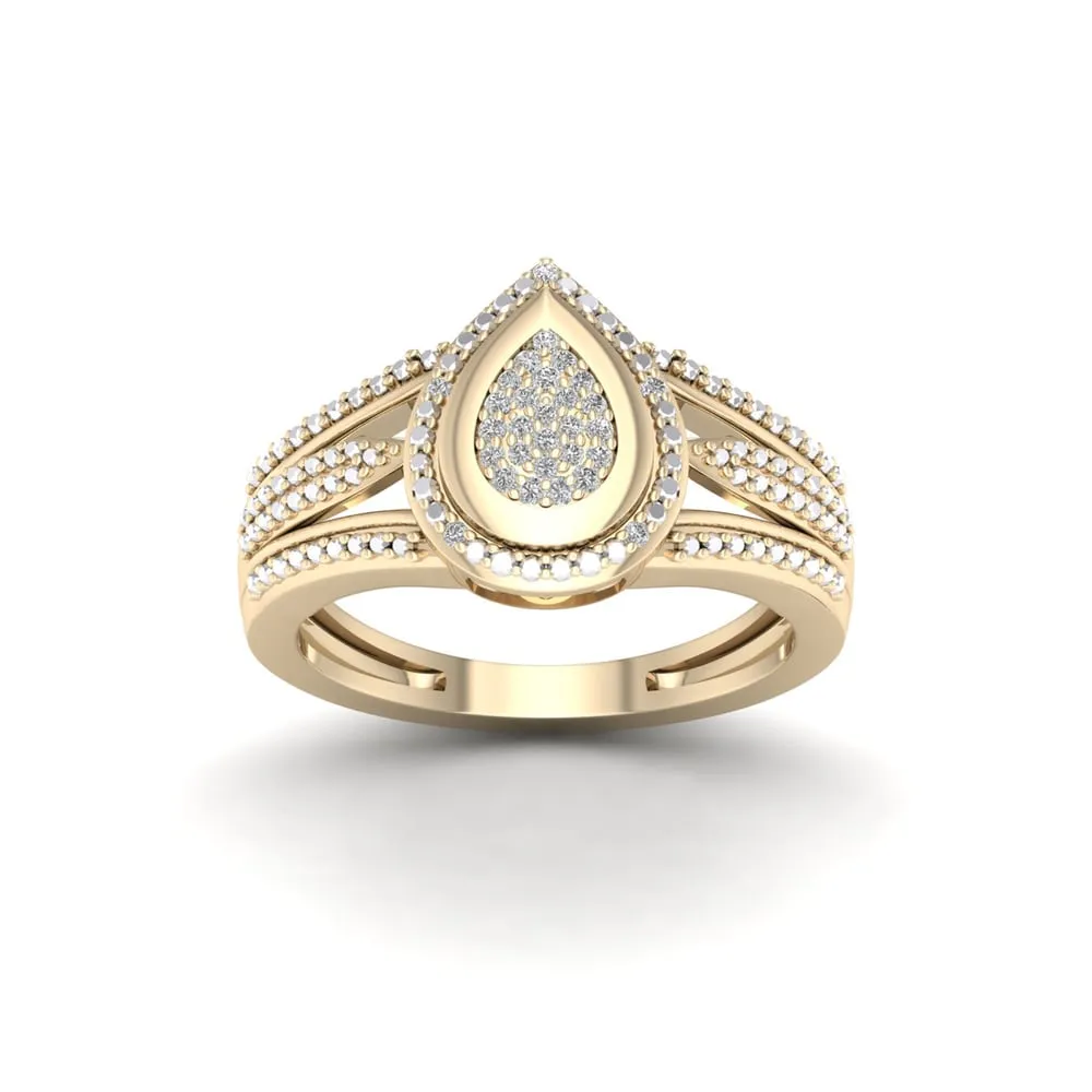 De Couer 1/10ct TDW Diamond Engagement Ring - Yellow sold by Zulily