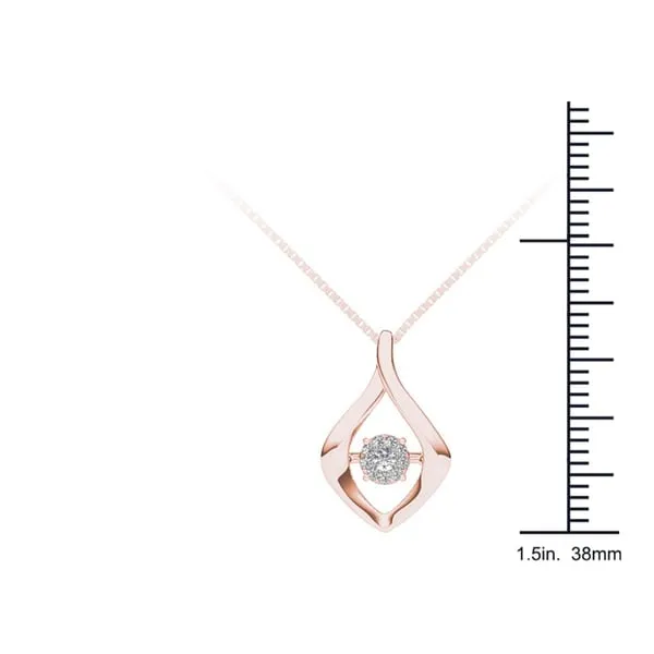 De Couer 10k Gold 1/10ct TDW Diamond Heart Beat Necklace sold by Zulily product image thumbnail 4