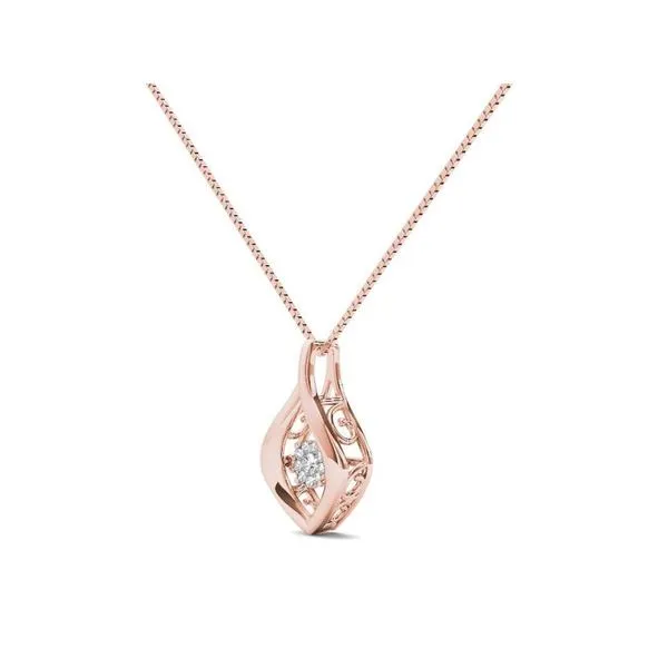 De Couer 10k Gold 1/10ct TDW Diamond Heart Beat Necklace sold by Zulily product image thumbnail 2