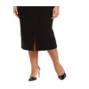Anne Klein Women's Below the Knee Wrap Wear to Work Skirt Black Size 0X sold by Zulily