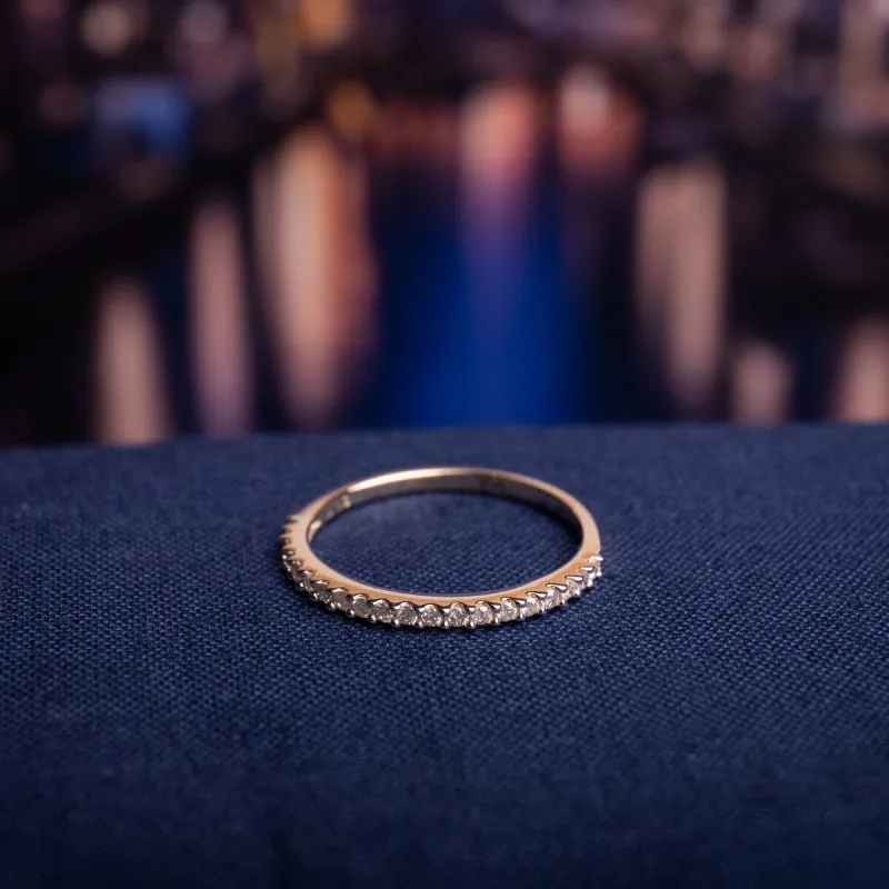 Miadora 10k Yellow Gold 1/5ct TDW Diamond Stackable Wedding Band sold by Zulily
