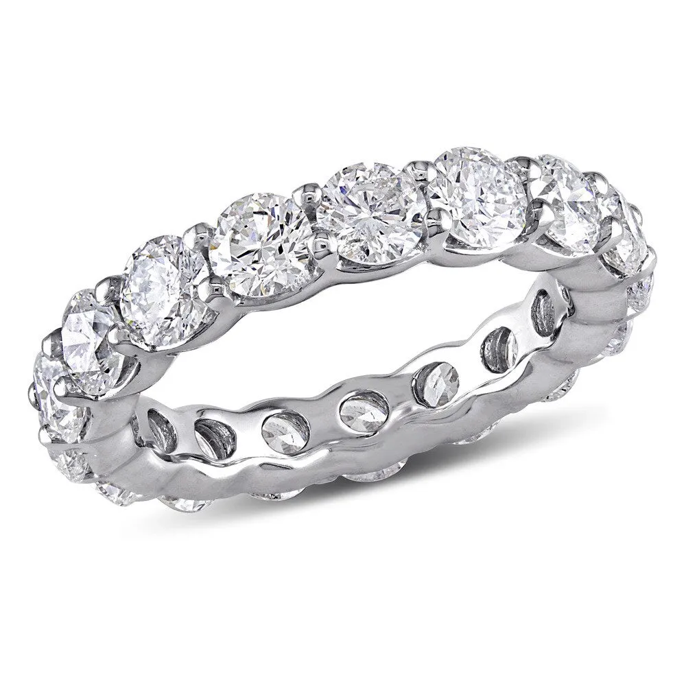 Miadora Signature Collection 18k White Gold 4ct TDW Diamond Eternity Ring sold by Zulily