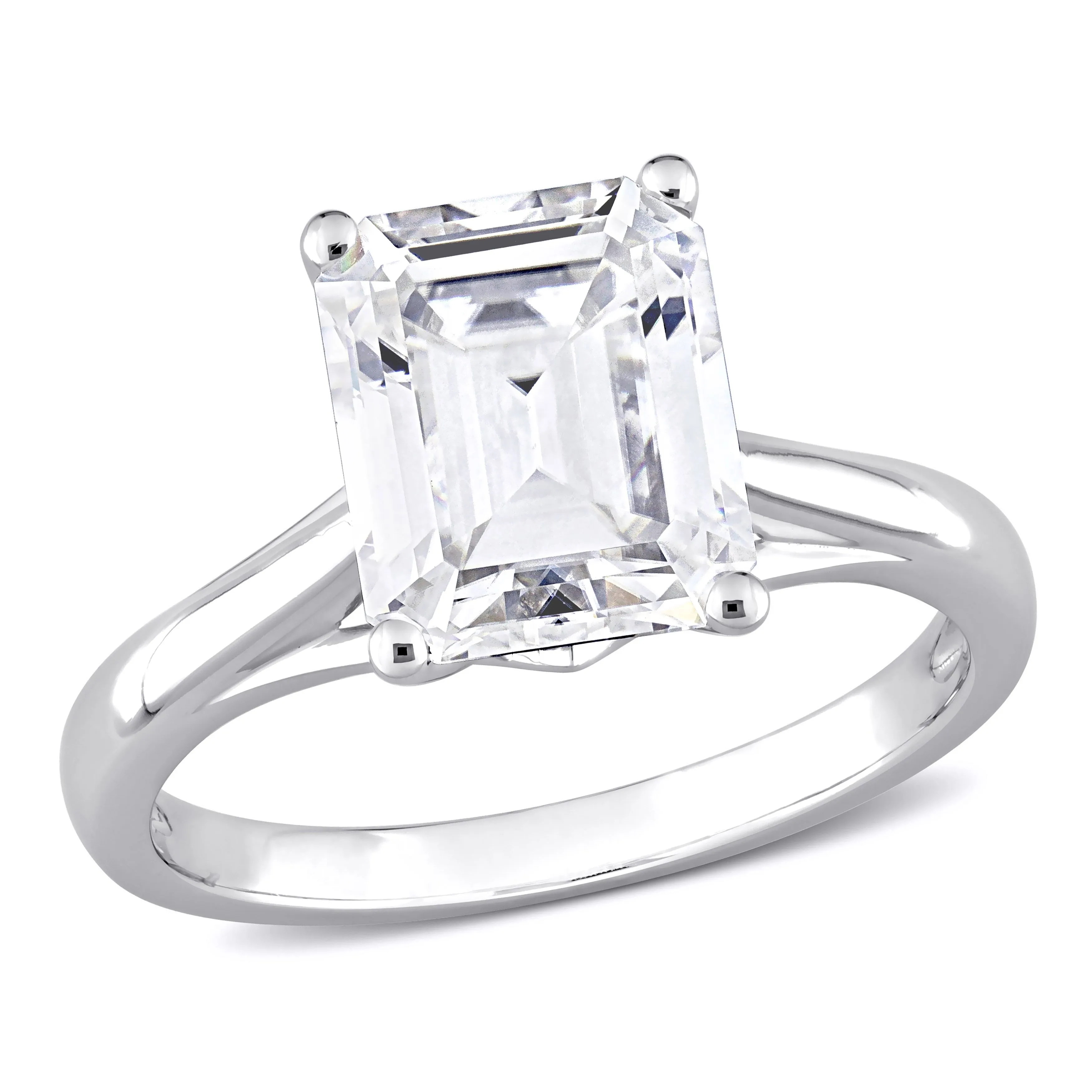 Miadora 3 1/2ct DEW Emerald Cut Created Moissanite Solitaire Ring in 10k White Gold sold by Zulily