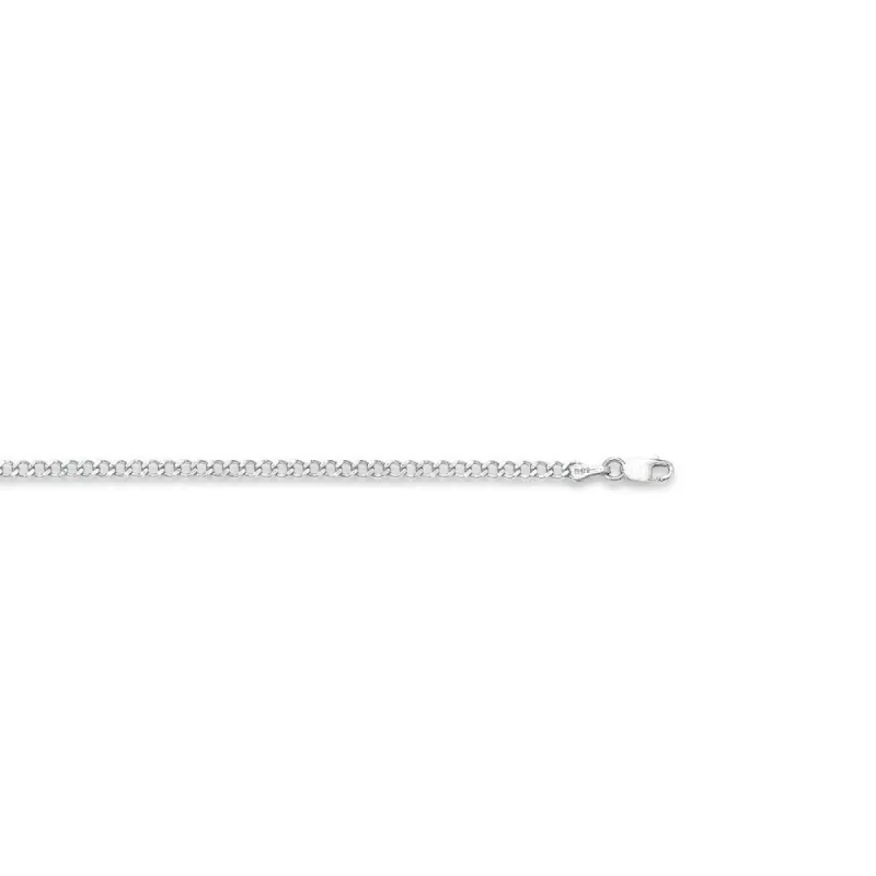 Curata 14k White Gold 10" 2.6mm Curb Chain Anklet sold by Zulily