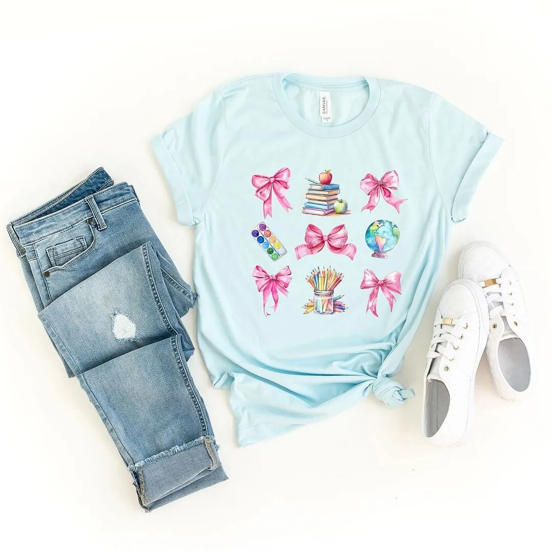 Coquette Pastel Teacher Collage Short Sleeve Tee sold by Zulily