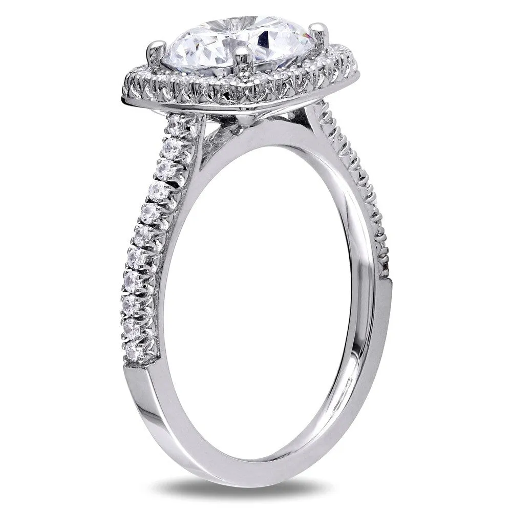 Miadora Sterling Silver White Cubic Zirconia Halo Engagement Ring sold by Zulily product image thumbnail 2
