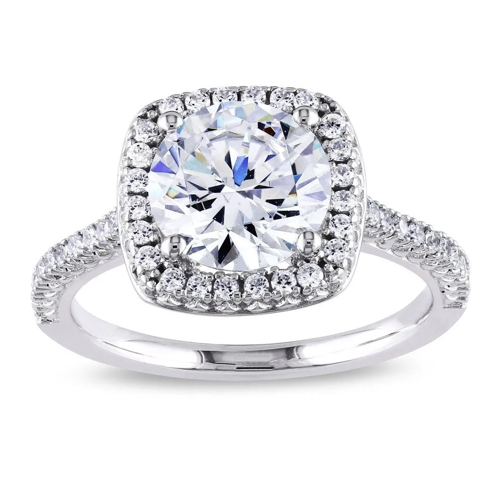 Miadora Sterling Silver White Cubic Zirconia Halo Engagement Ring sold by Zulily
