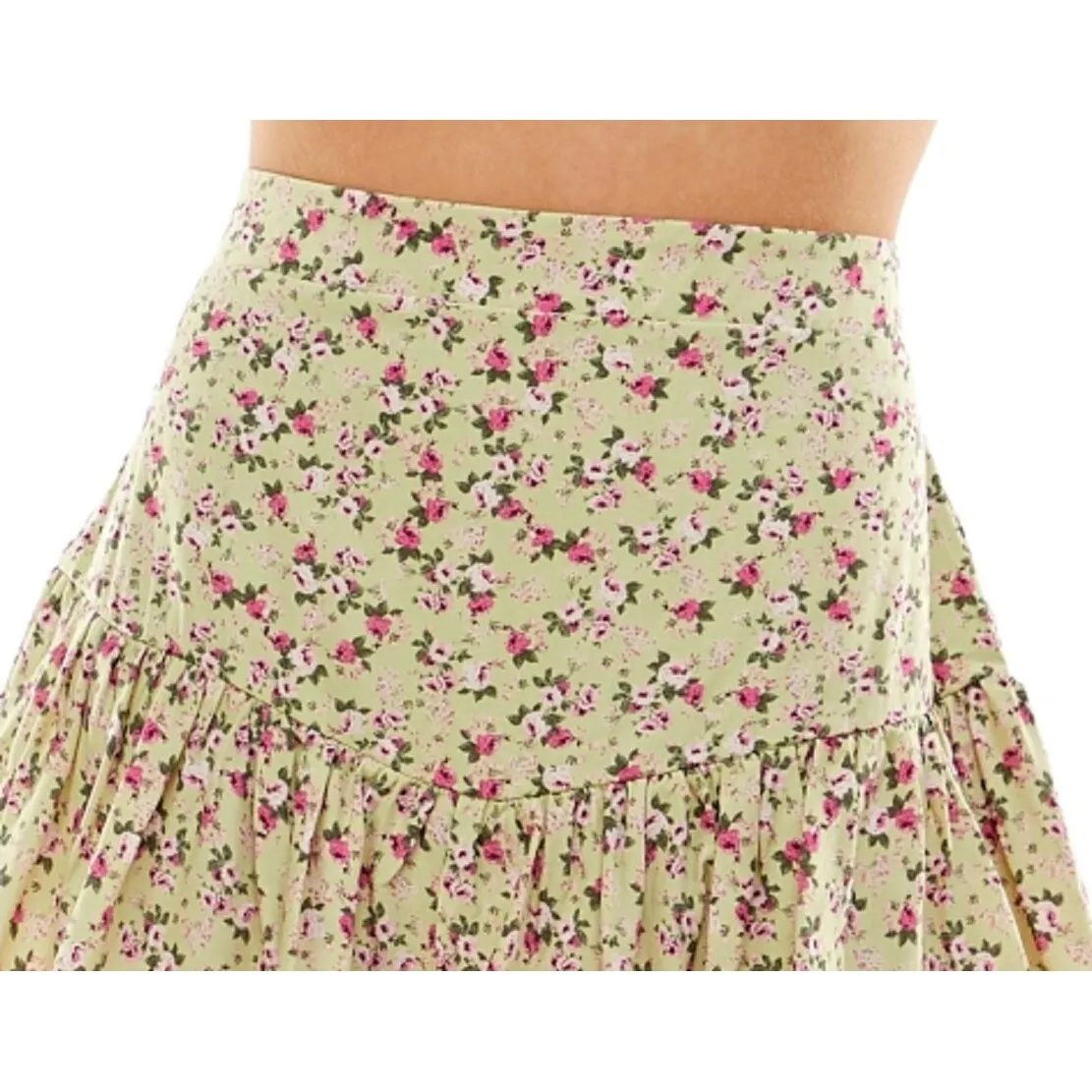 Ultra Flirt Junior's Ruffled Hem Mini Skort Green Size Small sold by Zulily product image thumbnail 2