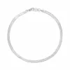 925 Sterling Silver 2.5MM Herringbone Anklet Chain 9" or 10" sold by Zulily