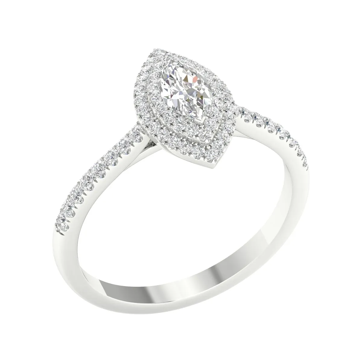 1/2ct TDW Diamond Halo Ring in 10k Gold by De Couer sold by Zulily product image thumbnail 2