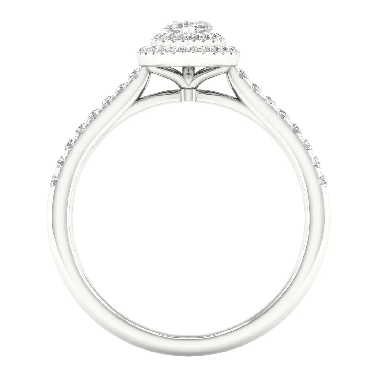 1/2ct TDW Diamond Halo Ring in 10k Gold by De Couer sold by Zulily product image thumbnail 3