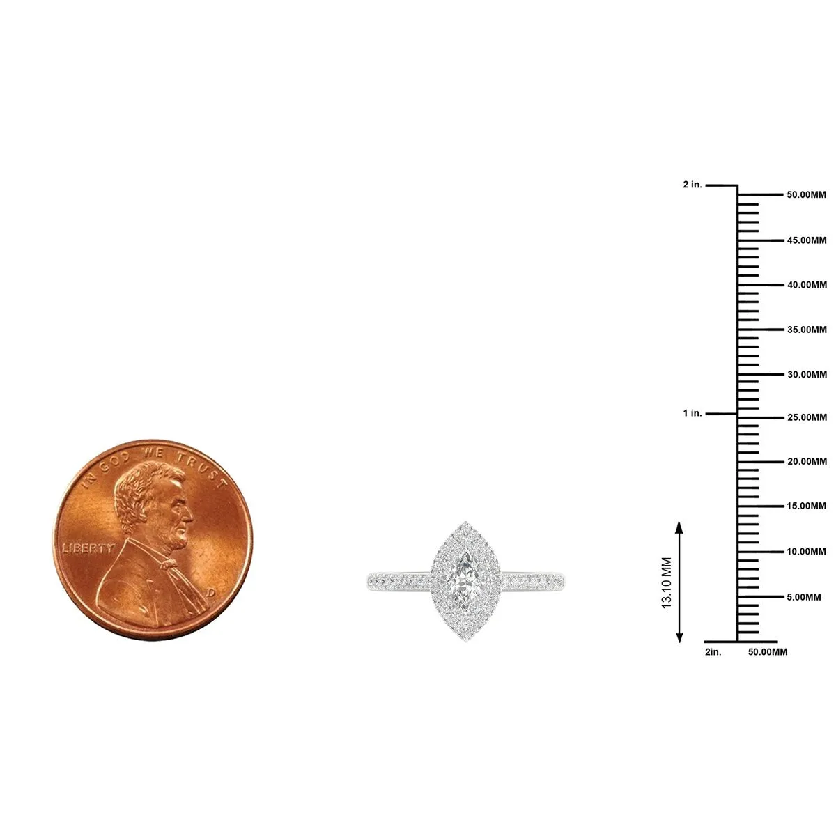 1/2ct TDW Diamond Halo Ring in 10k Gold by De Couer sold by Zulily product image thumbnail 4