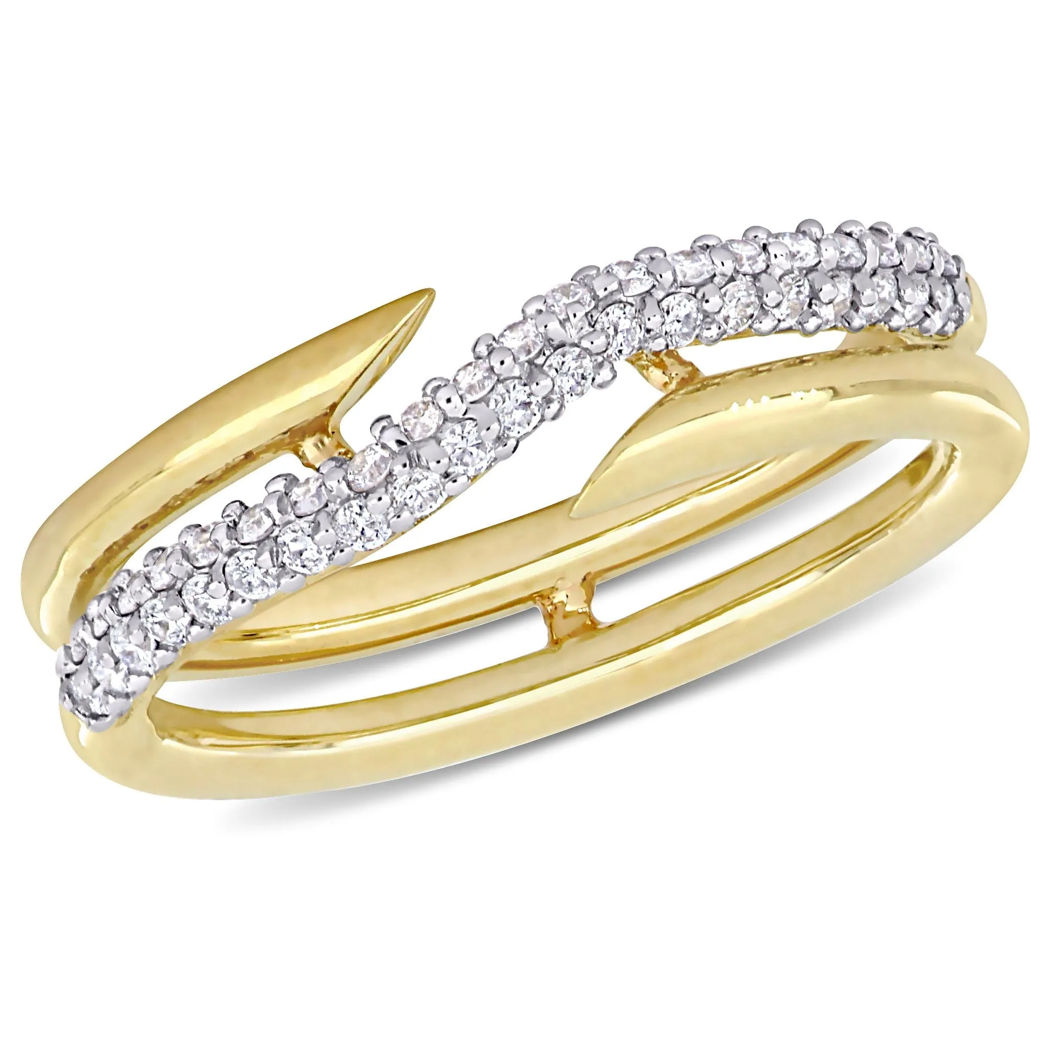 Miadora 1/3ct TW Diamond Twist Ring in 10k Yellow Gold sold by Zulily