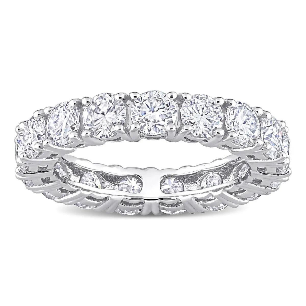 Miadora 3 7/8ct TGW Created Moissanite Full-Eternity Band Ring in 10k White Gold sold by Zulily product image thumbnail 3