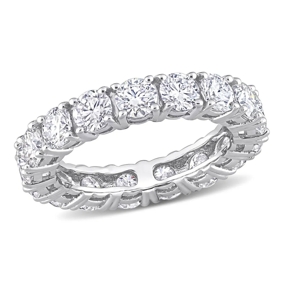 Miadora 3 7/8ct TGW Created Moissanite Full-Eternity Band Ring in 10k White Gold sold by Zulily